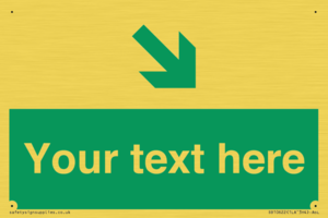 Custom Safe condition: Green Down right arrow